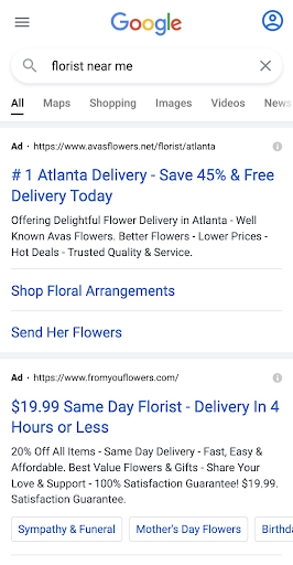 Floral Digital Marketing Ads