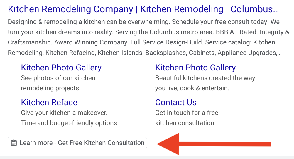 Google Ads Lead Form Example