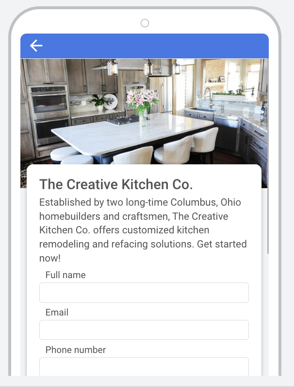 Google Lead Ad Form pop-up